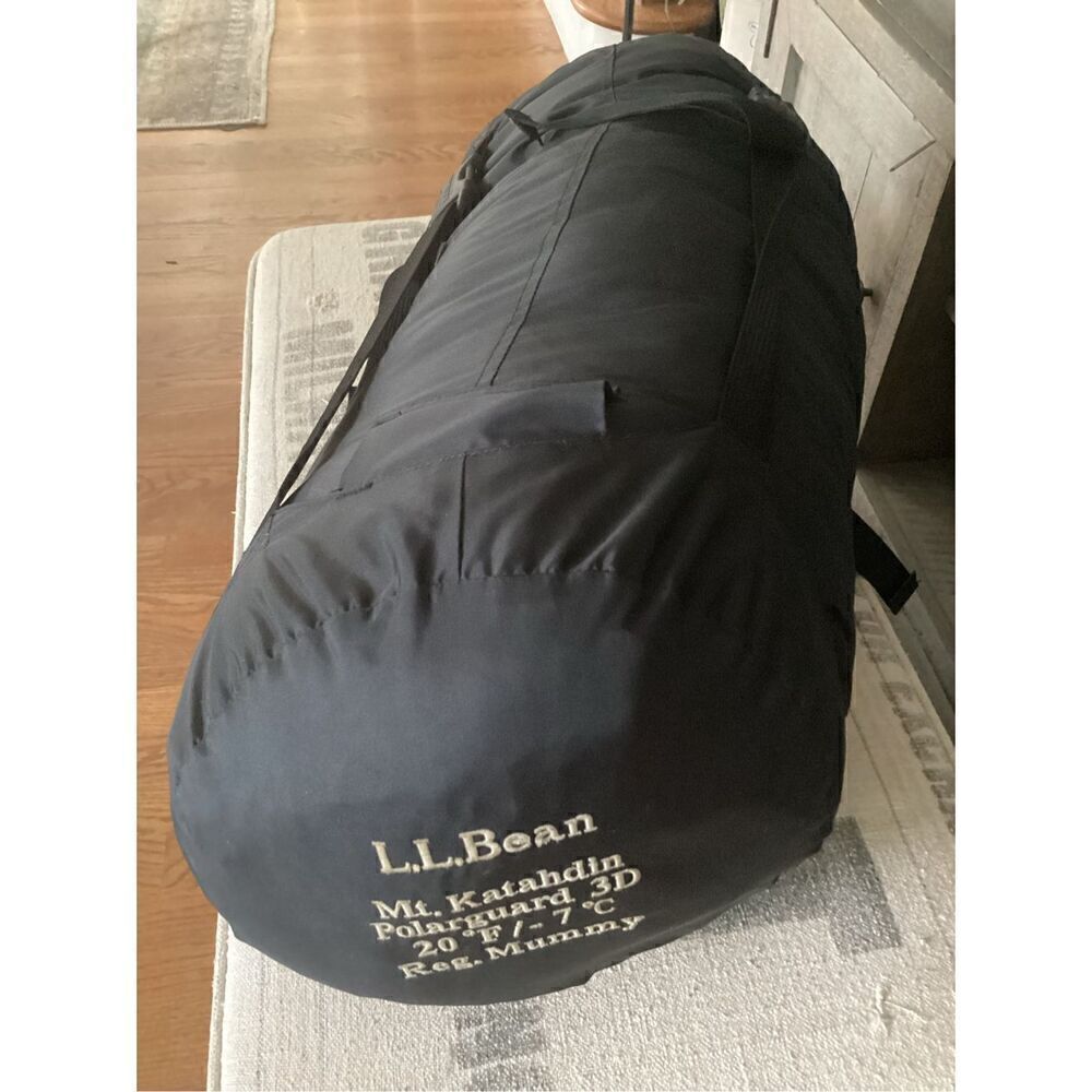 L.L. Bean Mt. Katahdin Polarguard 3D 20F Reg Mummy Sleep Bag Camping Hiking